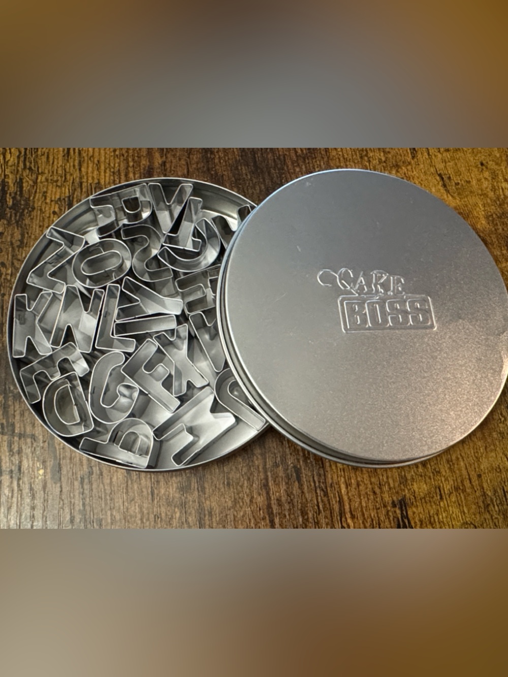 Cake Boss Alphabet Letter Cookie Cutter Set in Storage Tin A-Z Baking⁠